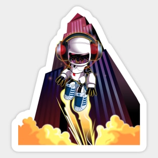 NYC Music Spaceman Sticker